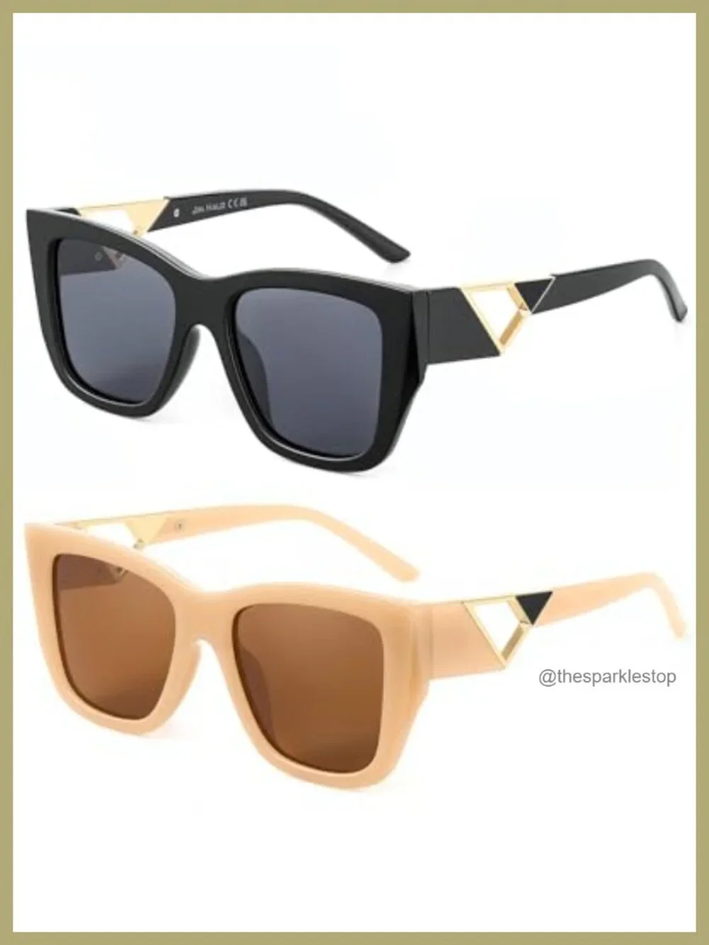 Oversized Square Polarized Sunglasses UV400 Women Retro Trendy Shades